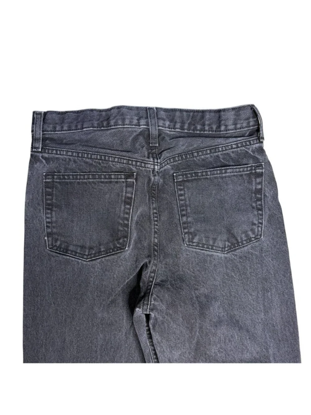 Old Navy Baggy Wide Leg Jeans Boys Size 14 Black Adjustable Waist